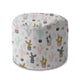 Runder Pouf Fußhocker Colorful Cactus