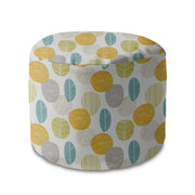 Runder Pouf Fußhocker Autumn is Coming-Velvet
