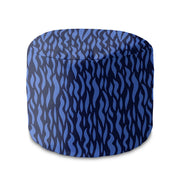 Runder Pouf Fußhocker Waves On