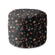 Runder Pouf Fußhocker Dark Terrazzo