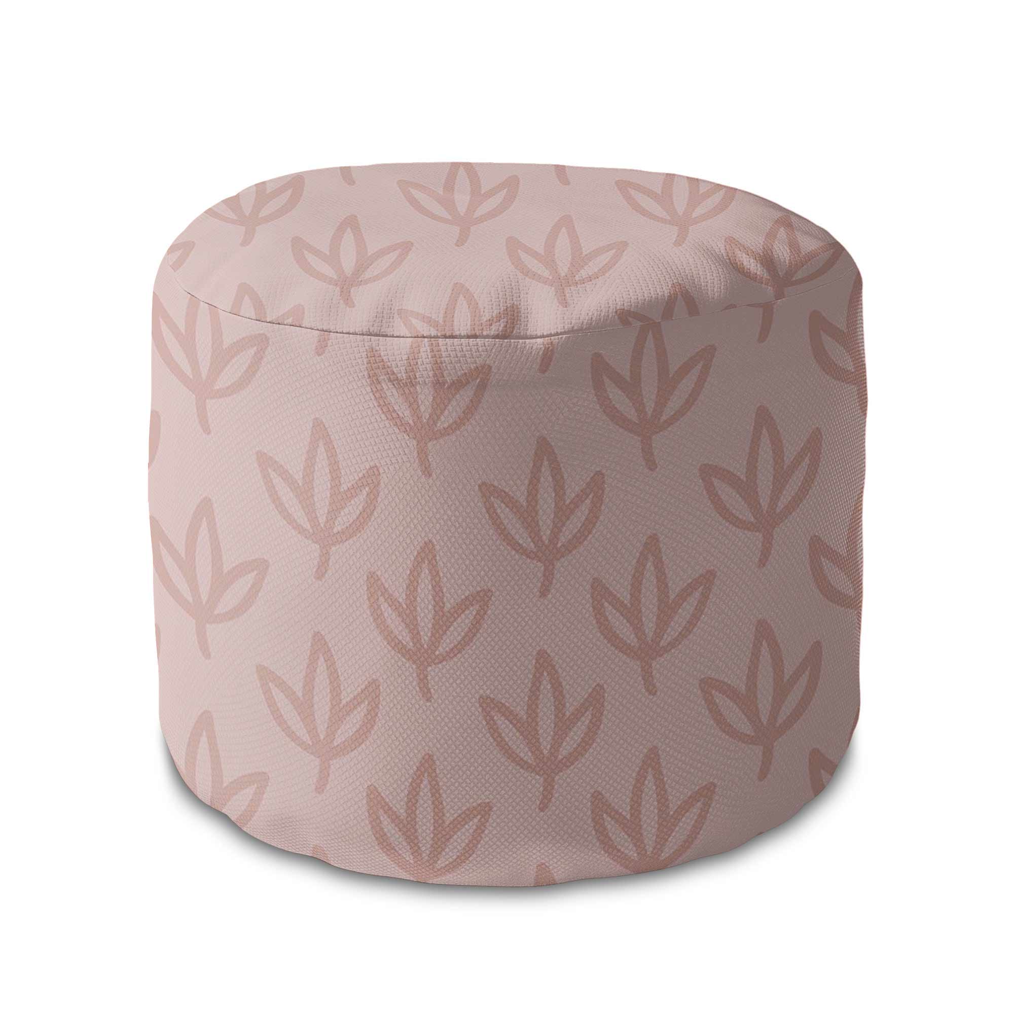 Runder Pouf Fußhocker Doodle Patterns