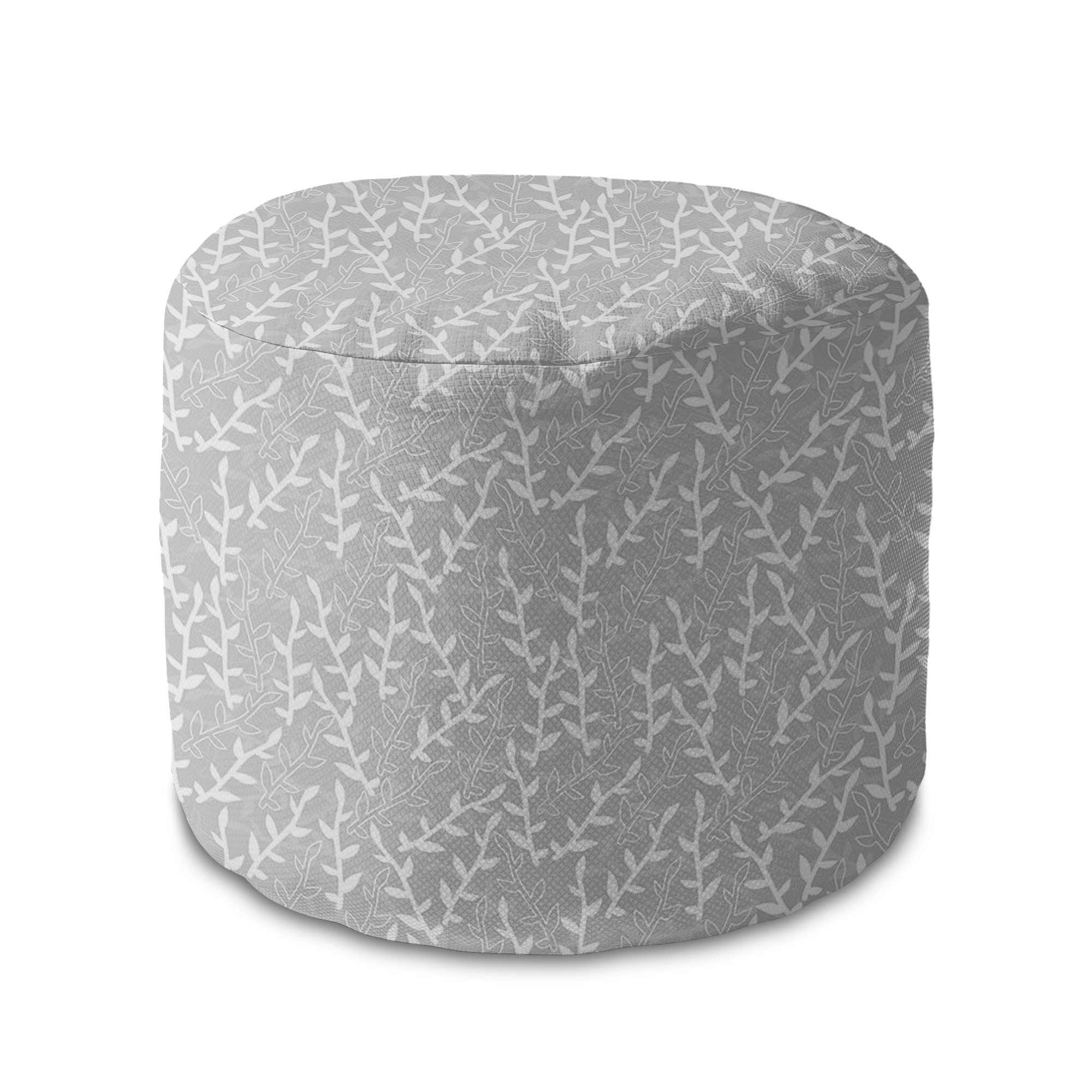 Runder Pouf Fußhocker Botanical Doodles