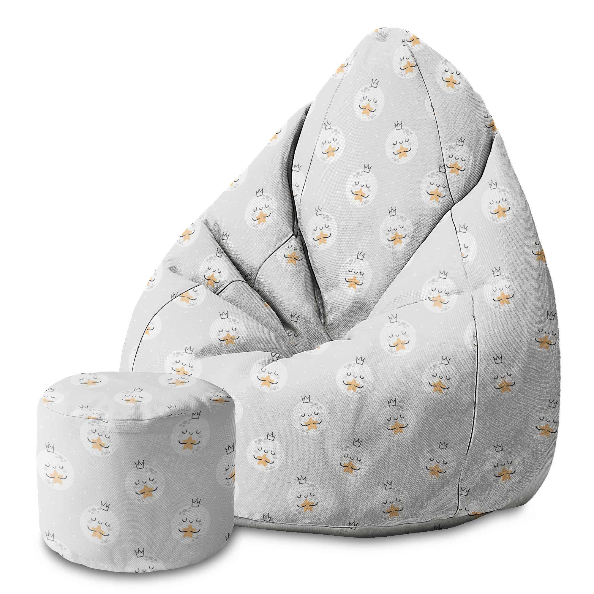 Runder Hocker Fußstütze Moon and Star-Velvet