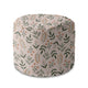 Puf okrągły podnóżek Botanical Beige Pattern-Velvet