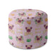 Round Pouf Footstool Happy Small Dogs-Oxford