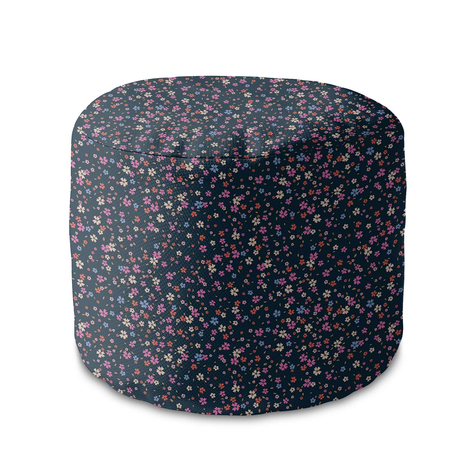 Runder Hocker Fußstütze Ditsy Floral