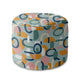 Runder Hocker Fußstütze Abstract Cut Out-Oxford