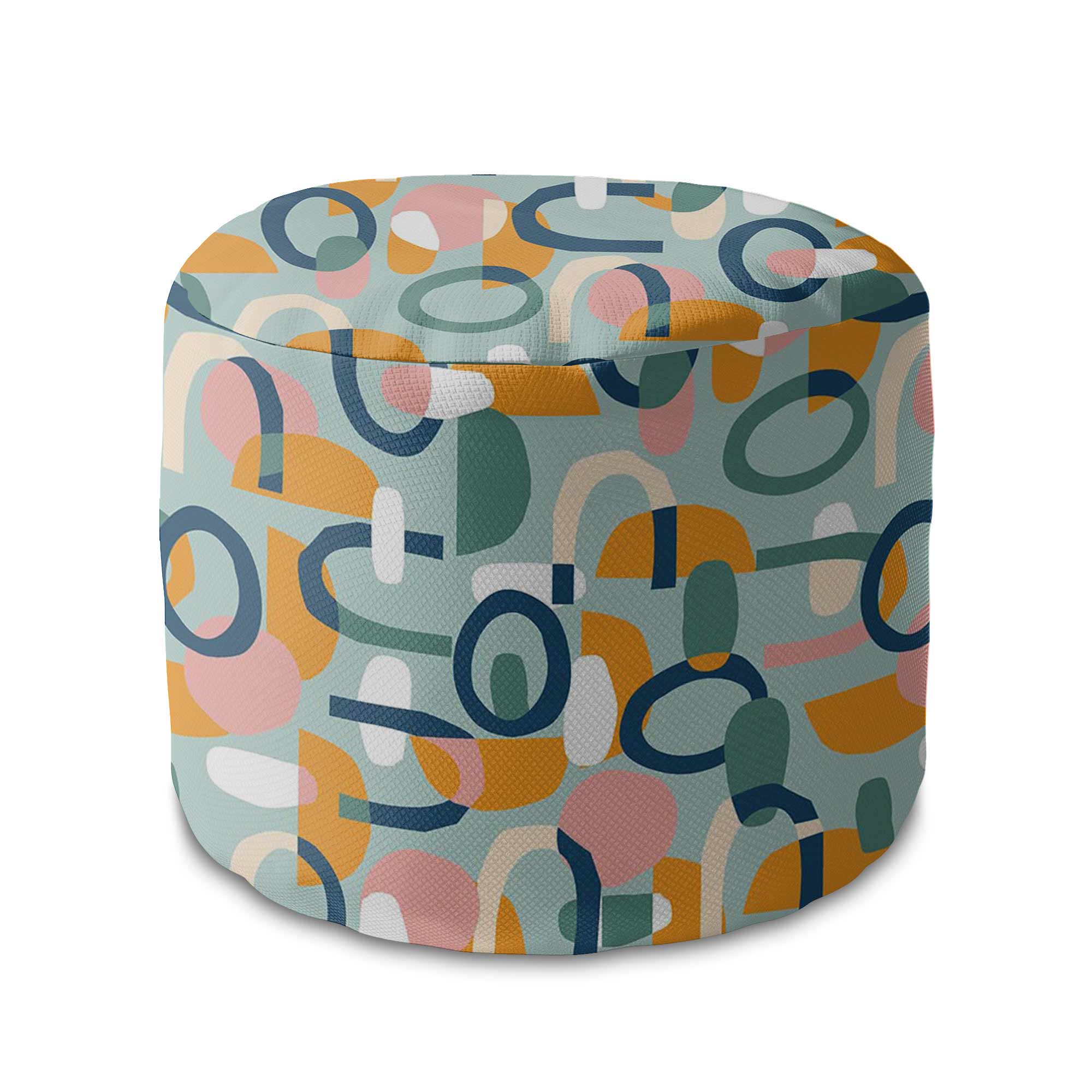 Runder Hocker Fußstütze Abstract Cut Out