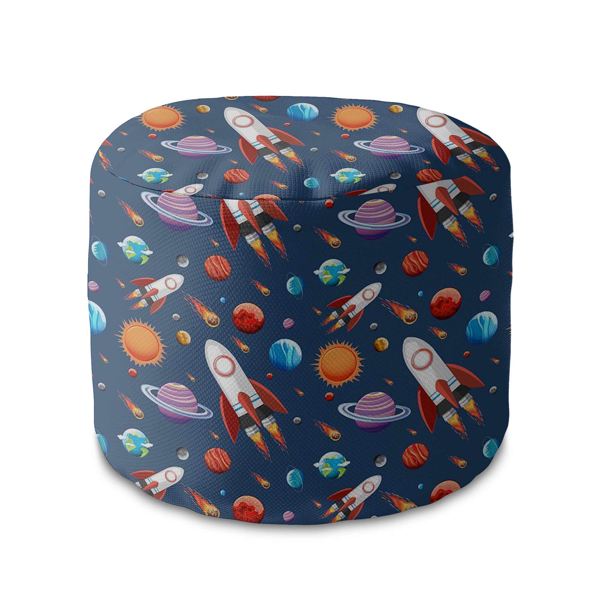 Runder Hocker Fußstütze Cosmos-Velvet