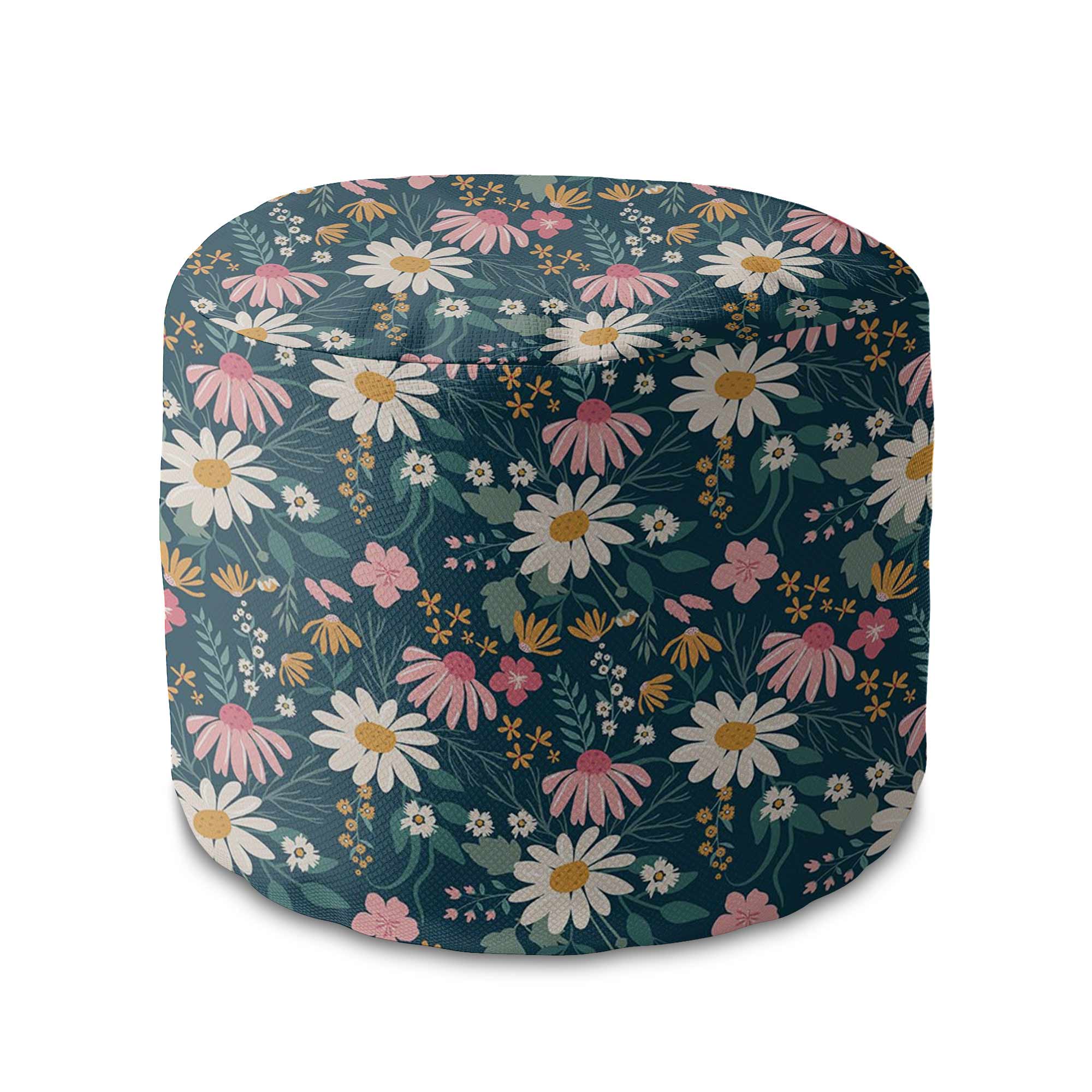 Runder Hocker Fußstütze Daisy Meadow
