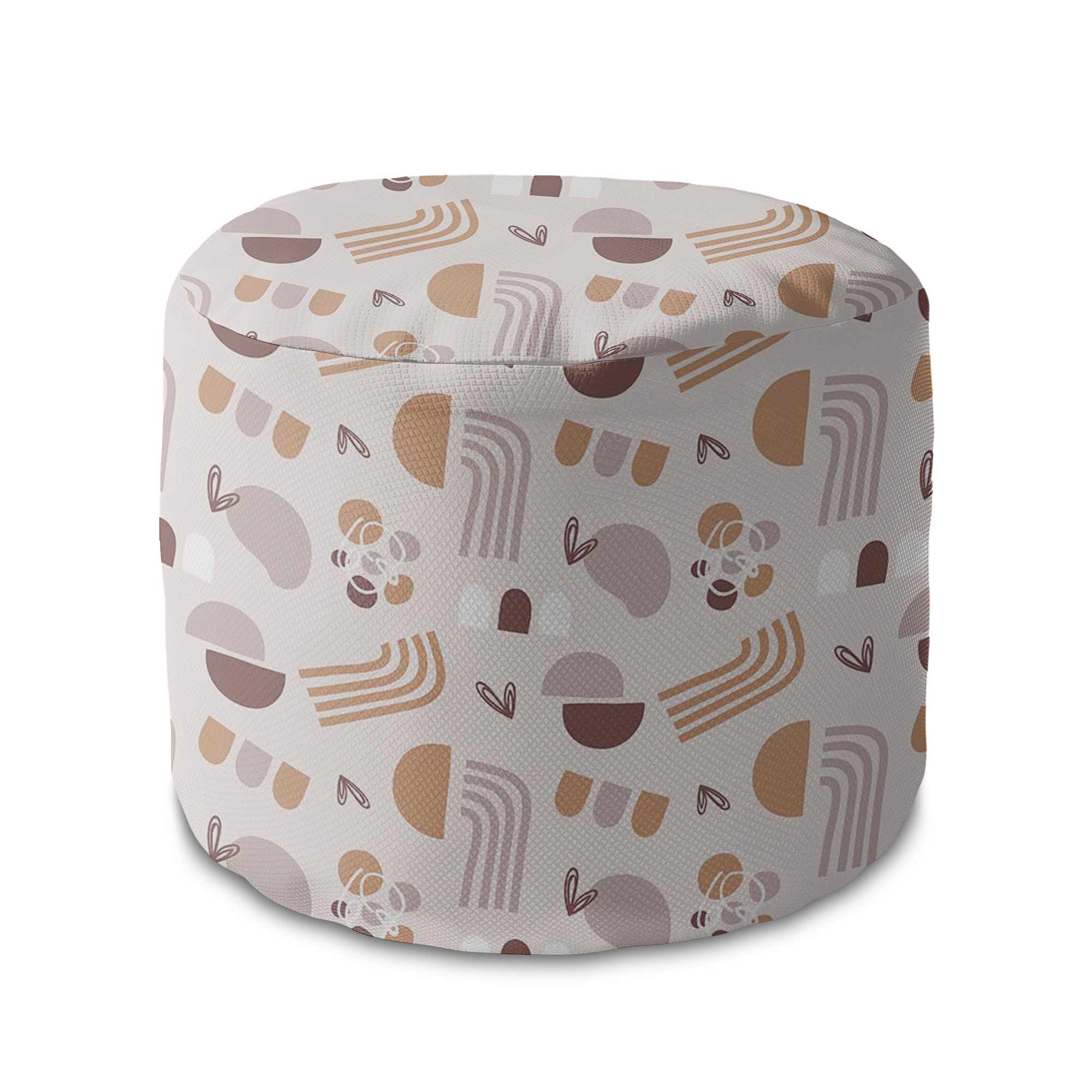 Runder Hocker Fußstütze Geometric Earth Colors