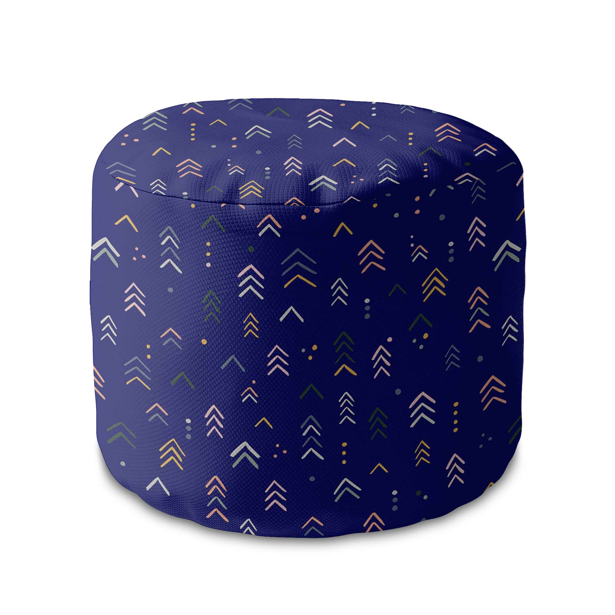 Runder Hocker Fußstütze Abstract Soft Shapes-Velvet