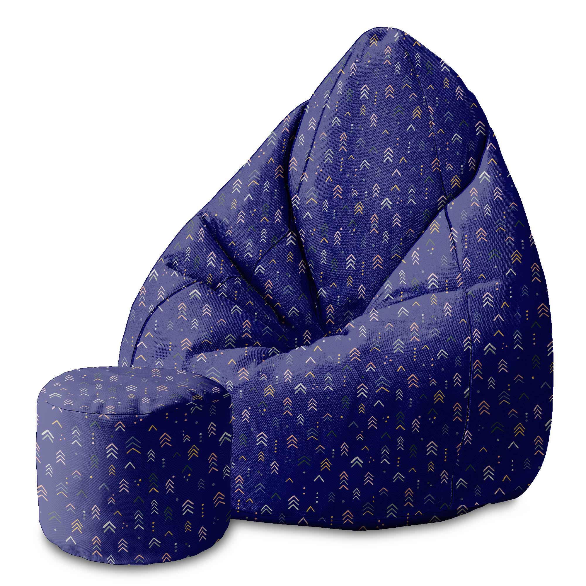 Runder Hocker Fußstütze Abstract Soft Shapes-Velvet