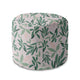 Runder Hocker Fußstütze Olive Leaves on Pink-Oxford
