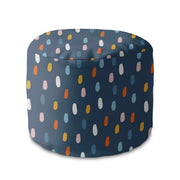 Runder Hocker Fußstütze Colorful Rain-Velvet