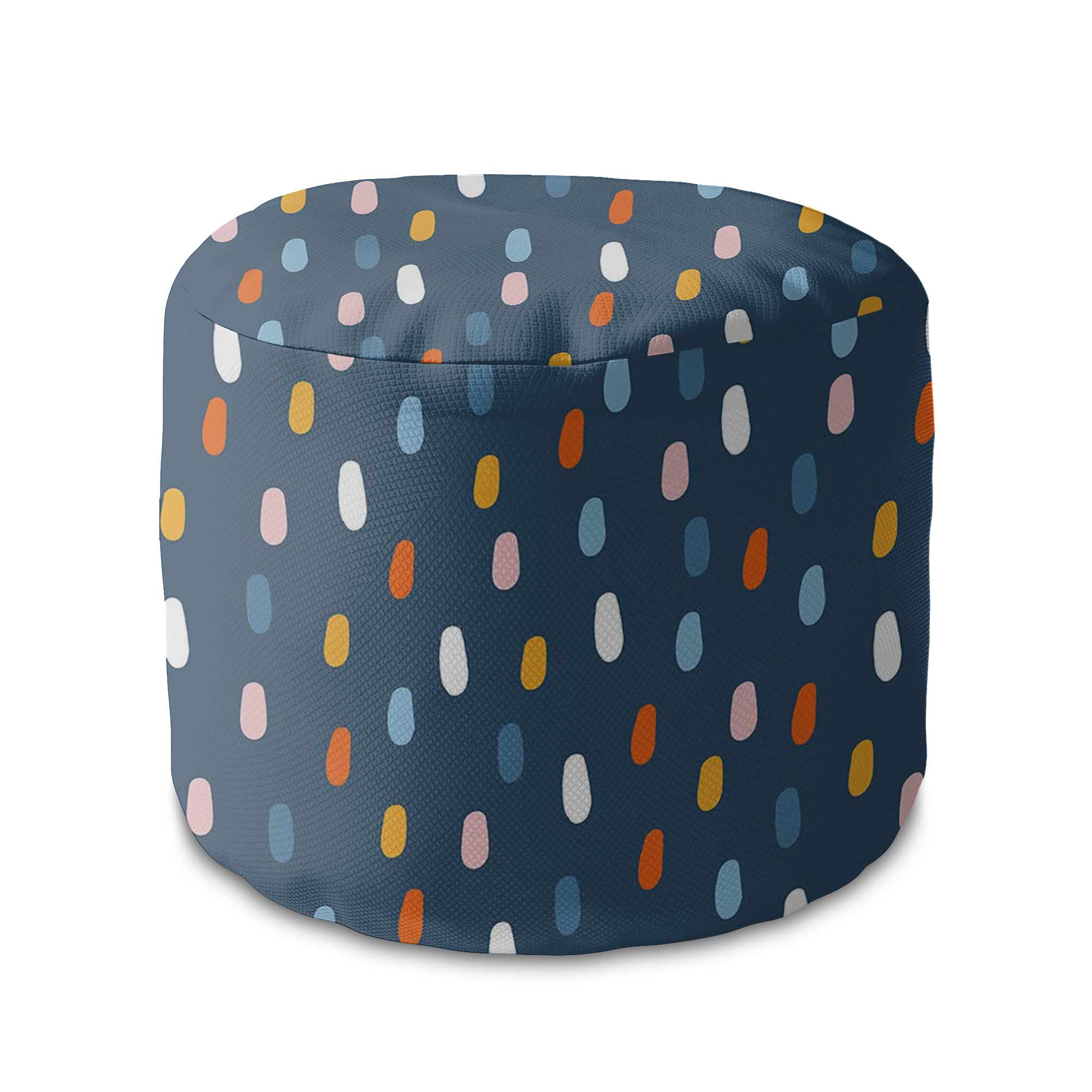Runder Hocker Fußstütze Colorful Rain-Velvet