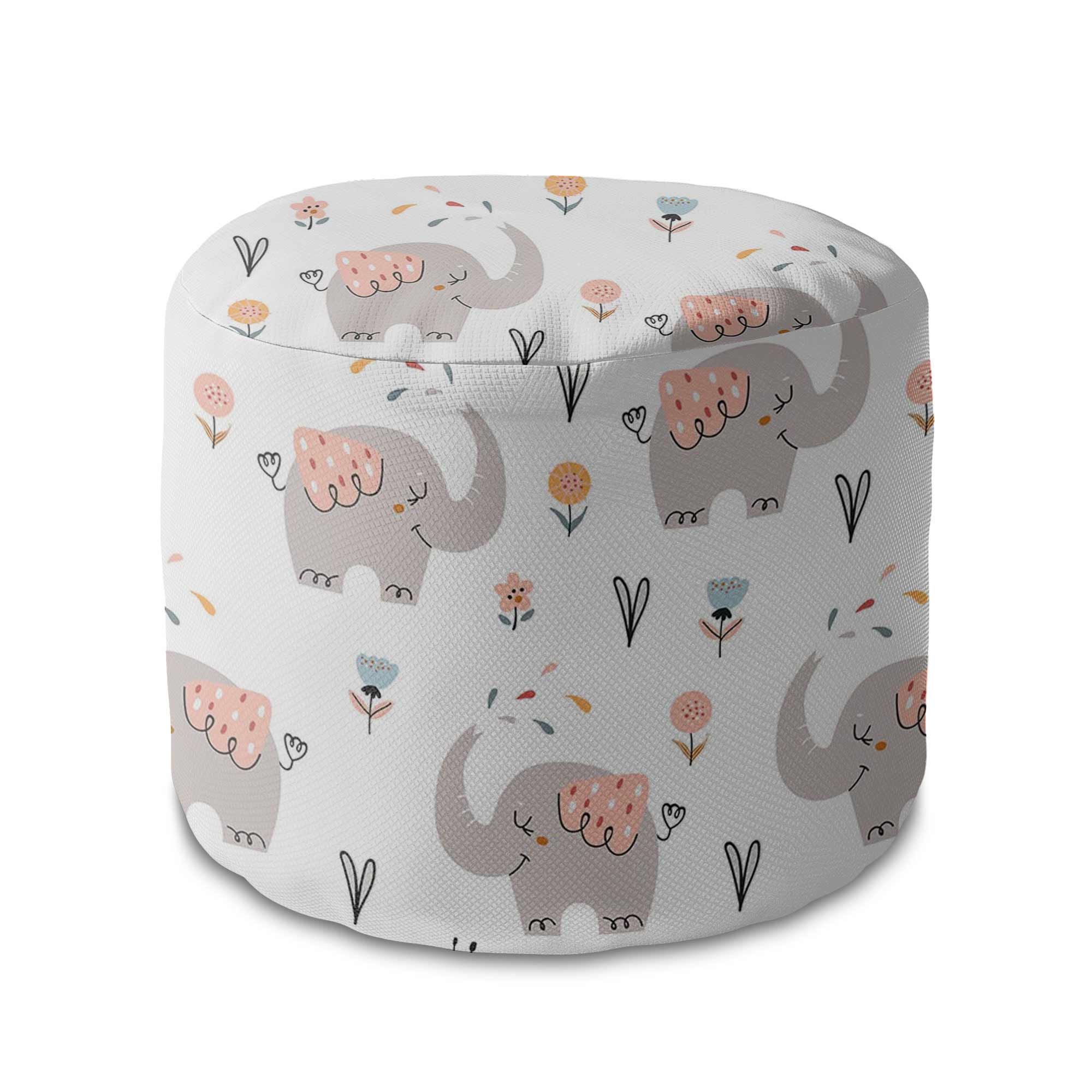 Runder Hocker Fußstütze Happy Elephant