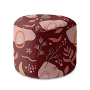 Runder Hocker Fußstütze Abstract Nature-Velvet
