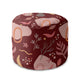 Runder Hocker Fußstütze Abstract Nature-Velvet