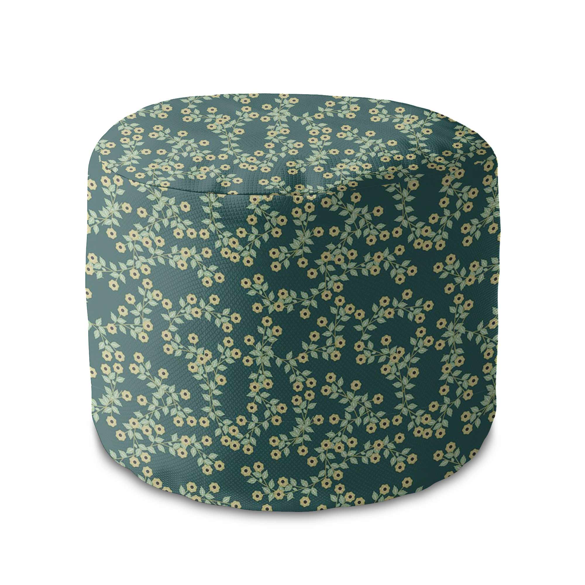 Runder Hocker Fußstütze Tiny Flowers