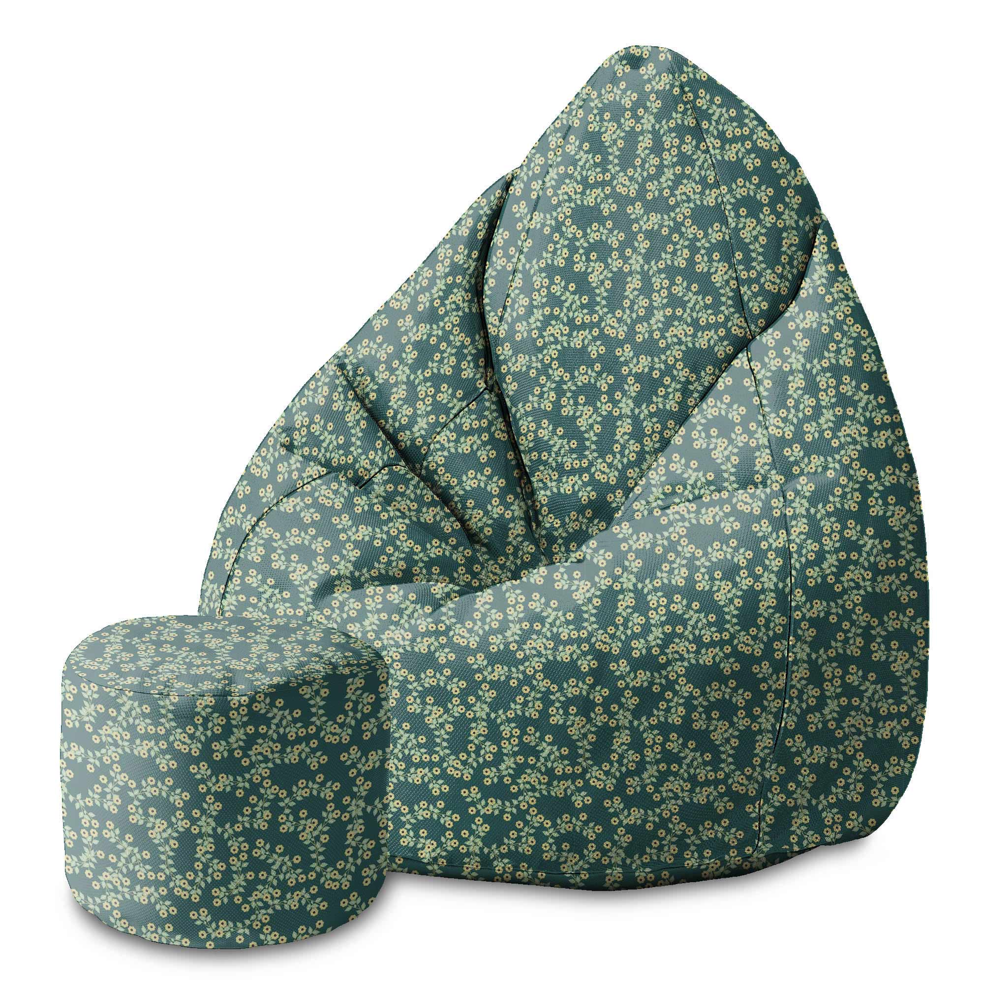 Runder Hocker Fußstütze Tiny Flowers