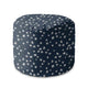 Runder Hocker Fußhocker Navy Tiny Petal-Oxford