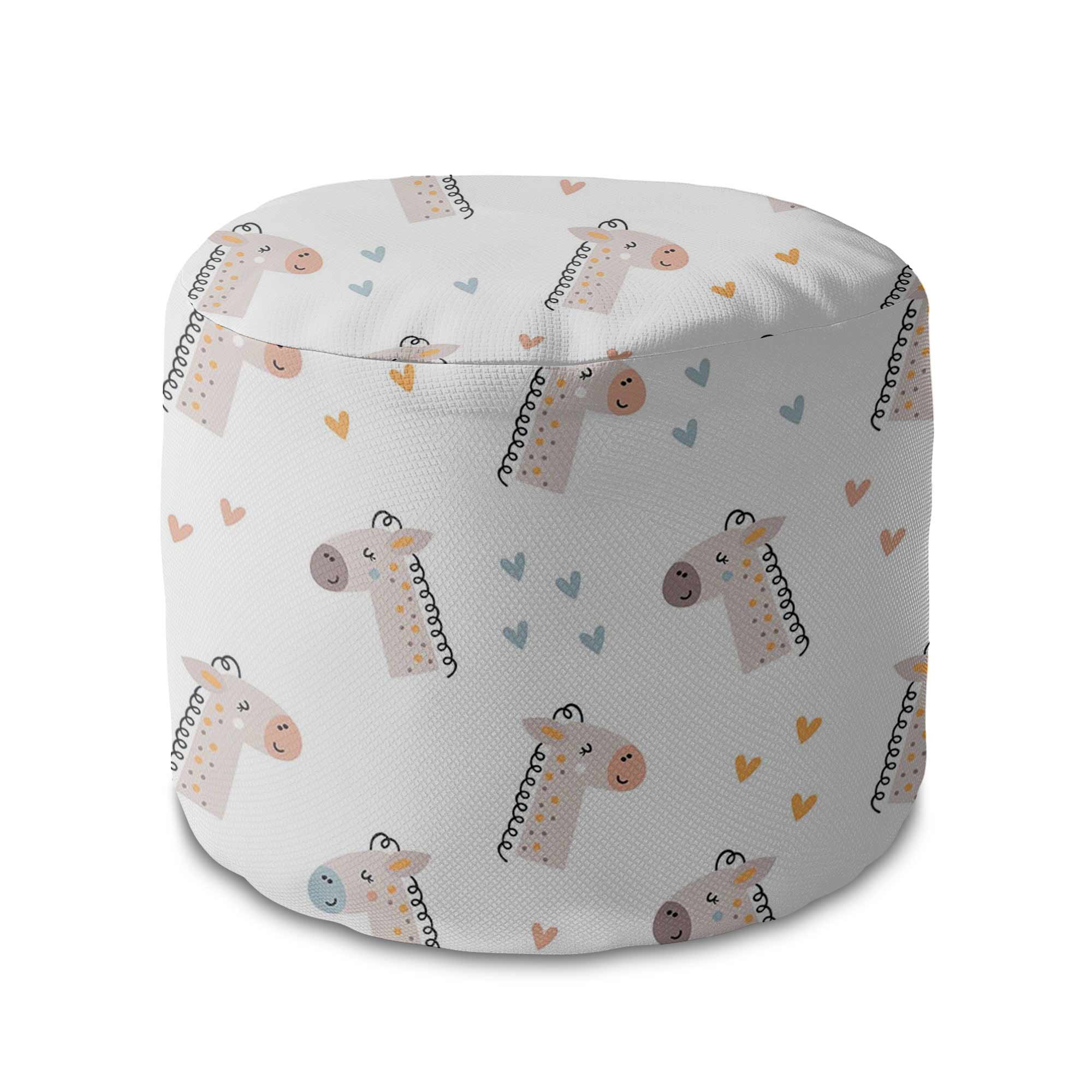Runder Hocker Fußhocker Cute Giraffe
