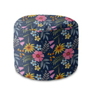 Runder Hocker Fußhocker Spring Flowers