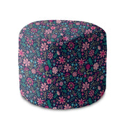 Runder Hocker Fußhocker Pink Meadow-Oxford