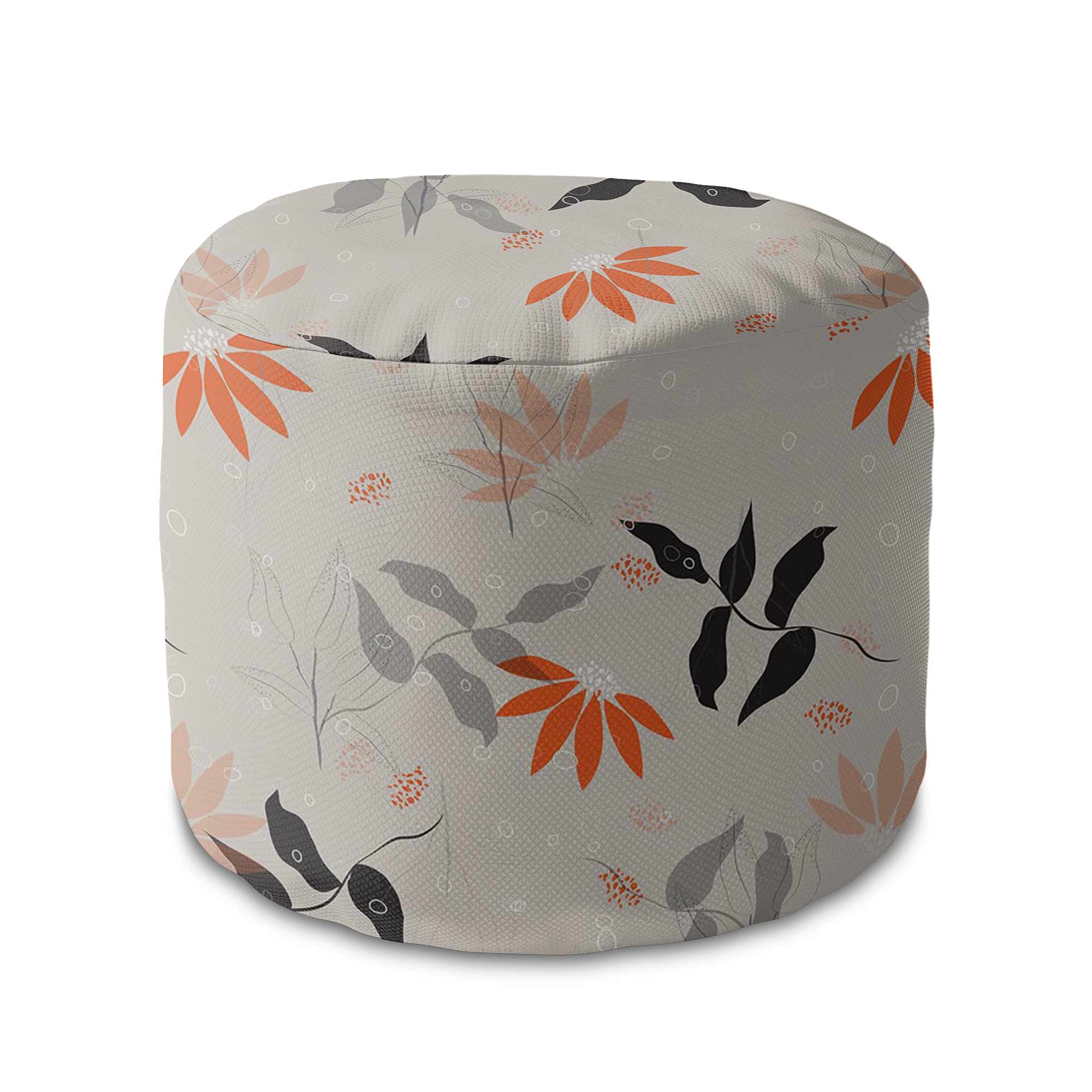 Runder Hocker Fußstütze Sunny Autumn Flowers