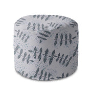 Round Pouf Footstool Splash Floral Pattern