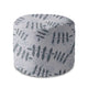 Round Pouf Footstool Splash Floral Pattern-Velvet