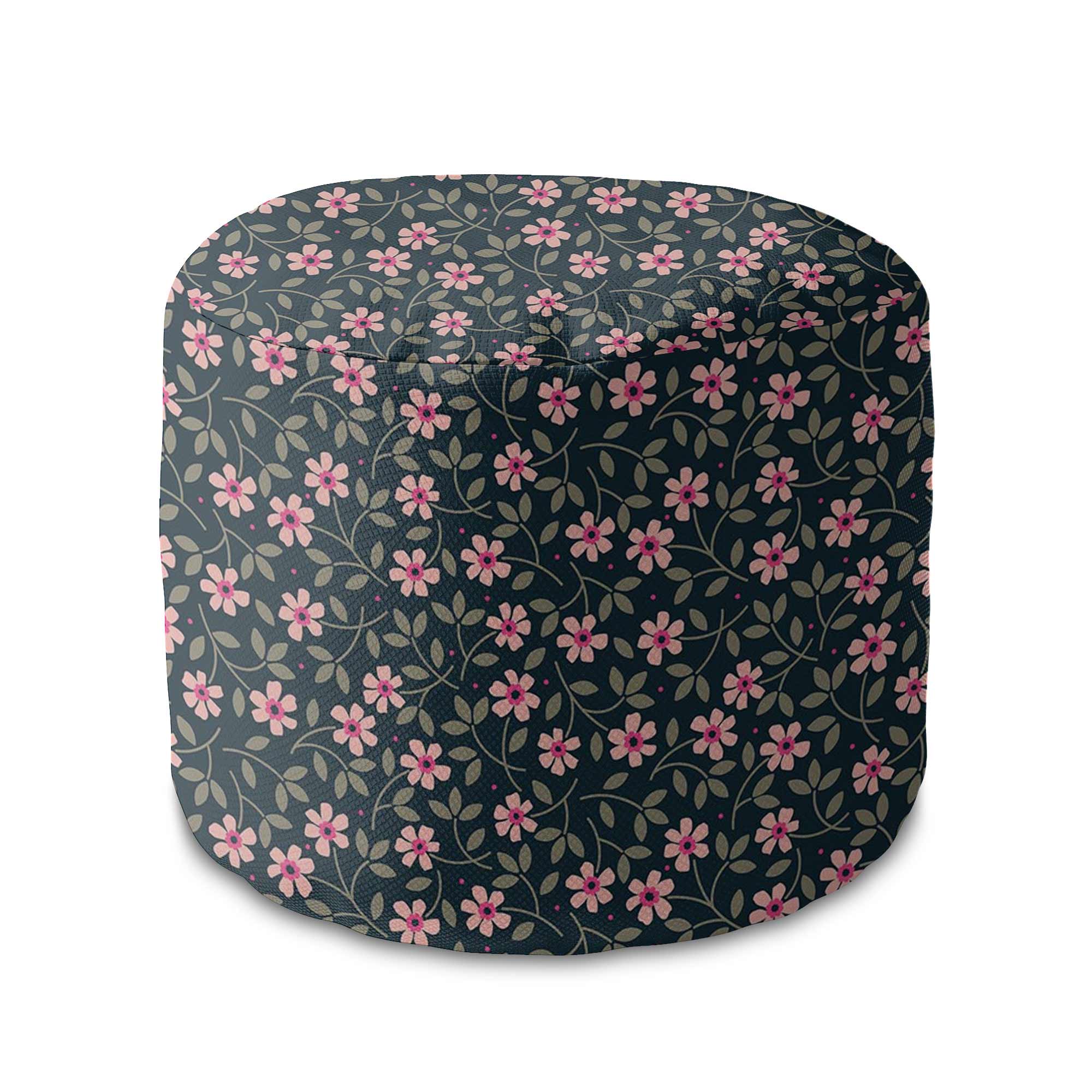 Runder Hocker Fußstütze Romantic Flowers