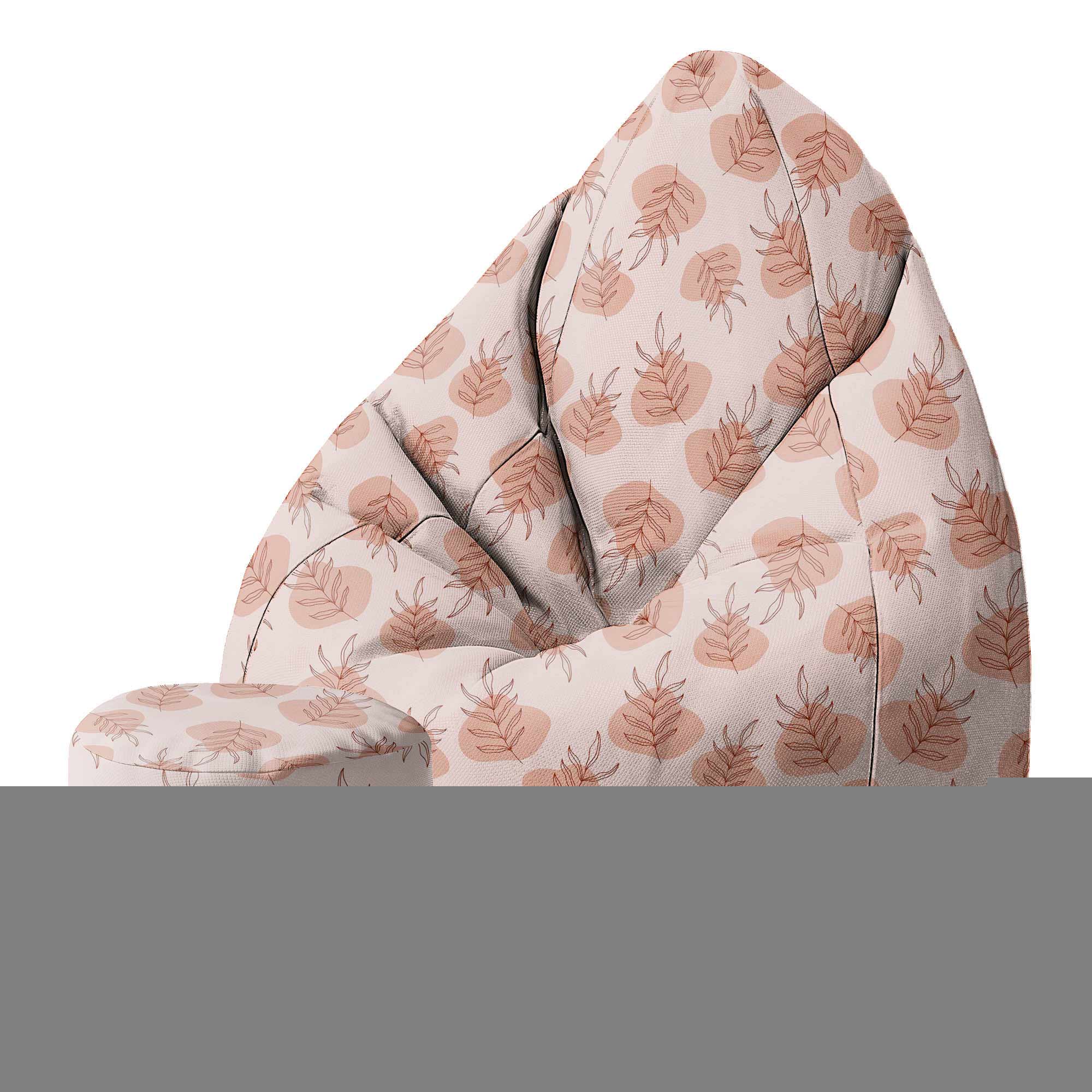 Round Pouf Footstool Botanical Flowers and Leaves-Oxford