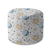 Runder Hocker Fußstütze Sleeping Moon-Velvet