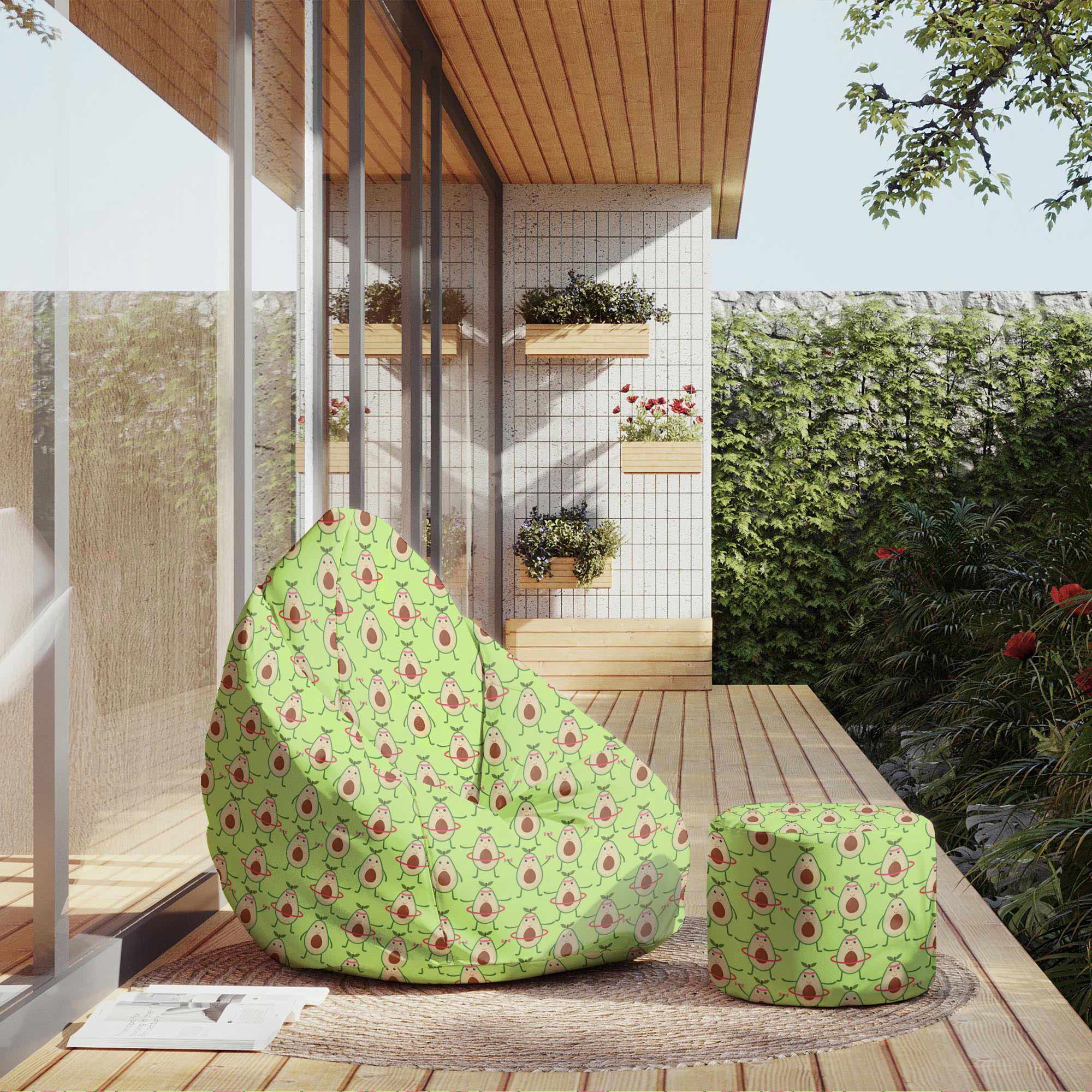 Runder Hocker Fußstütze Exercising Avocados-Oxford