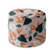 Runder Hocker Fußstütze Abstract Spring-Velvet