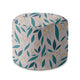 Round Pouf Footstool Yellow Forest Flowers-Oxford
