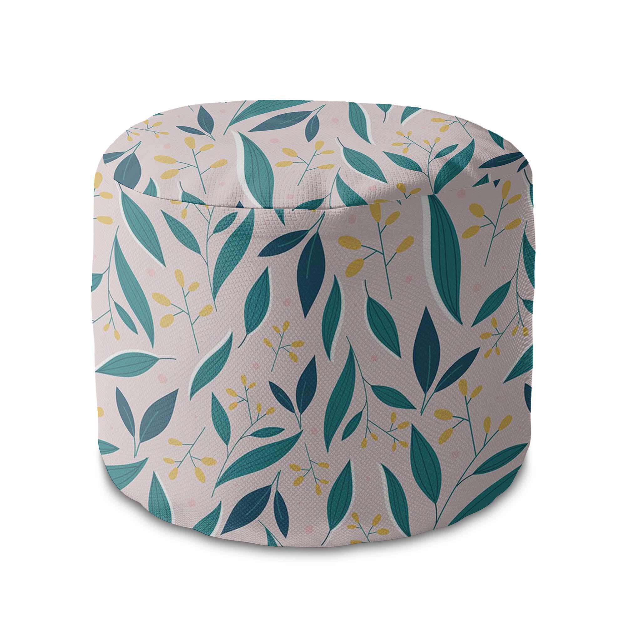 Runder Hocker Fußstütze Yellow Forest Flowers