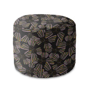 Round Pouf Footstool Modern Abstract Pattern-Oxford