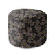 Round Pouf Footstool Modern Abstract Pattern-Oxford