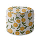 Kulatá taburetka podnožka Scandinavian Green and Yellow-Oxford