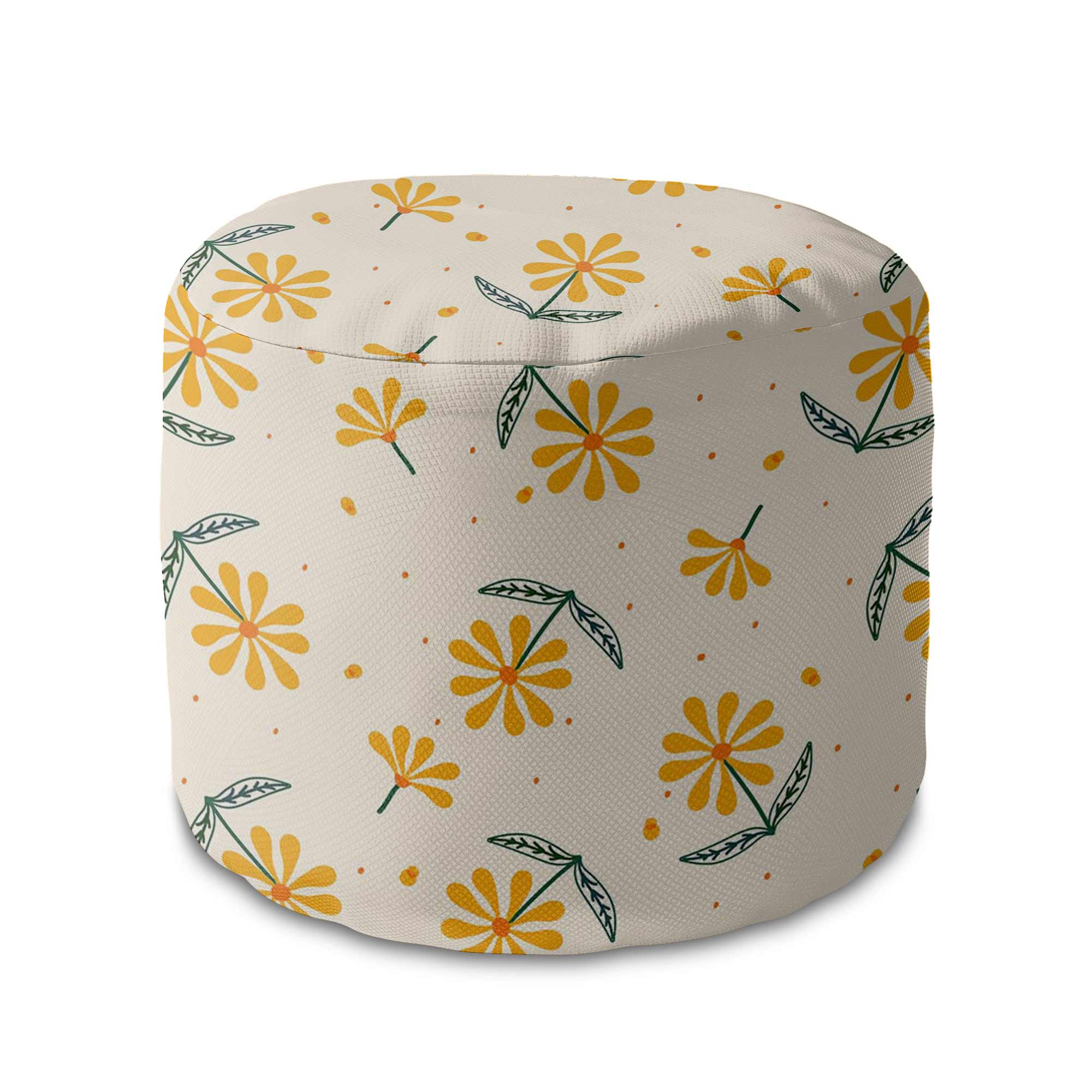Runder Hocker Fußstütze Sweet Summer Morning-Velvet