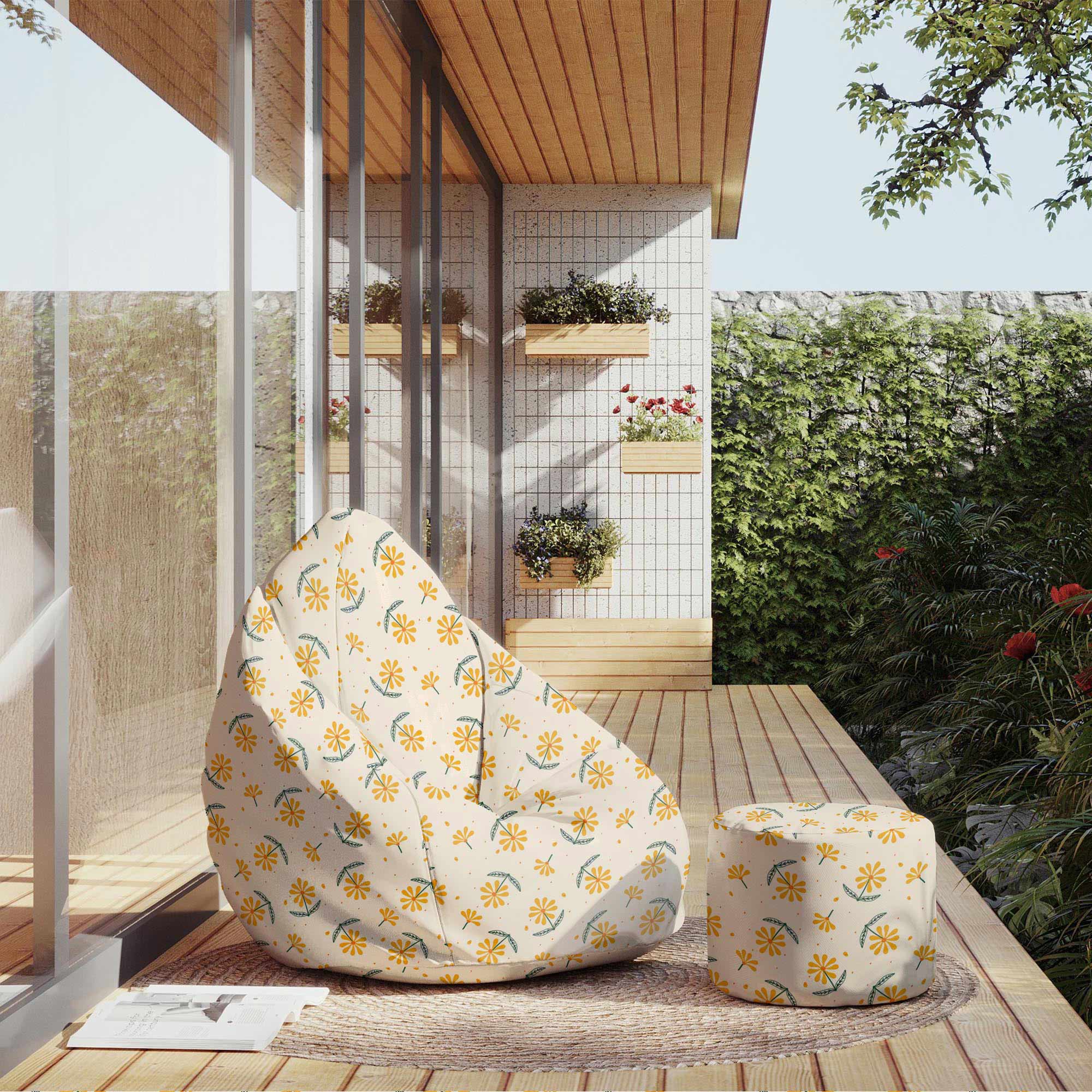 Runder Hocker Fußstütze Sweet Summer Morning-Oxford
