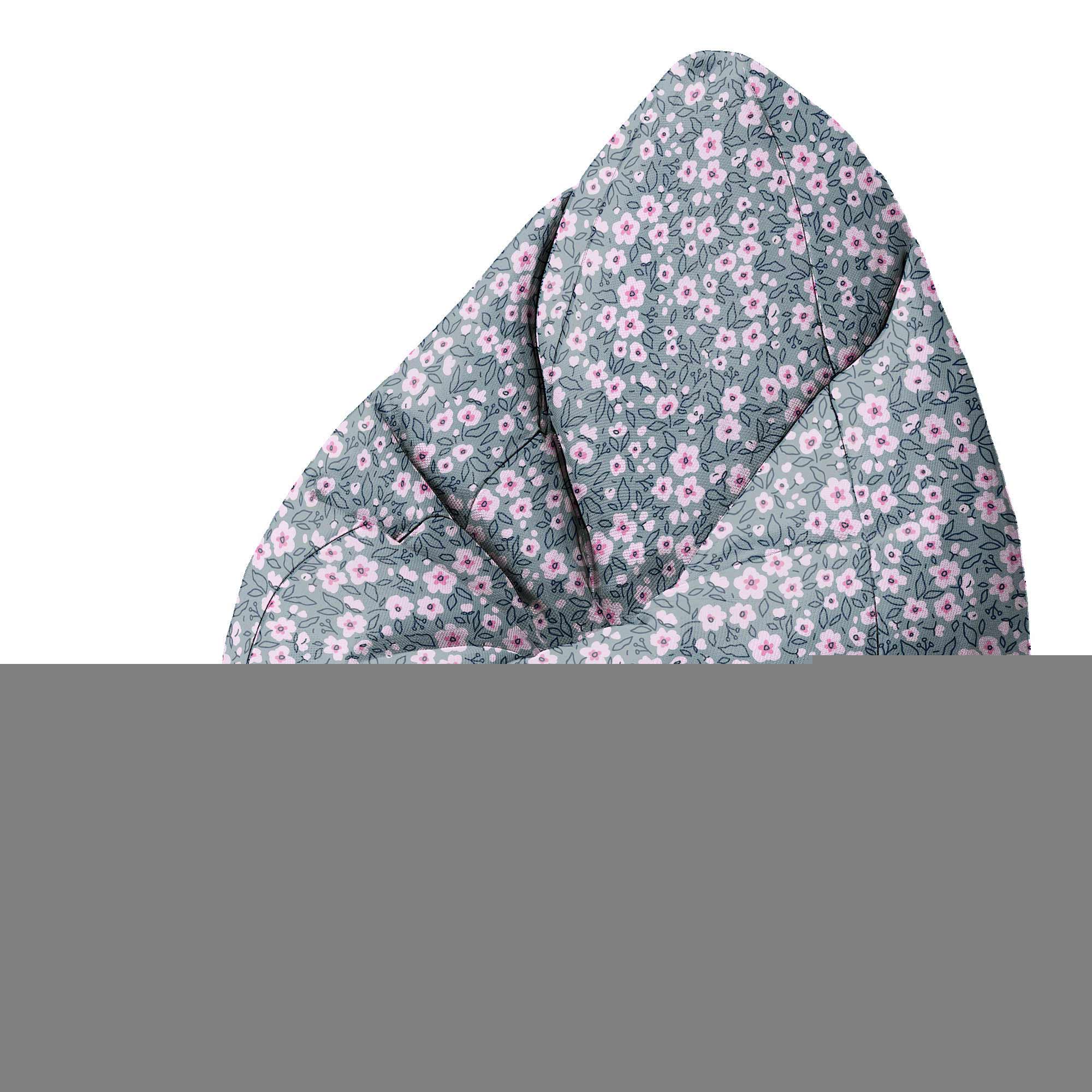 Runder Hocker Fußstütze Kleine rosa Blumen-Oxford