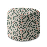 Runder Hocker Fußstütze Pink Berries Pattern-Oxford