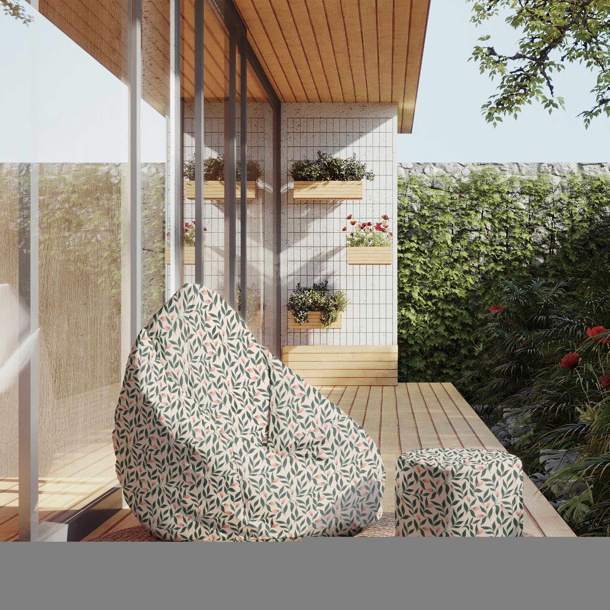 Runder Hocker Fußstütze Pink Berries Pattern