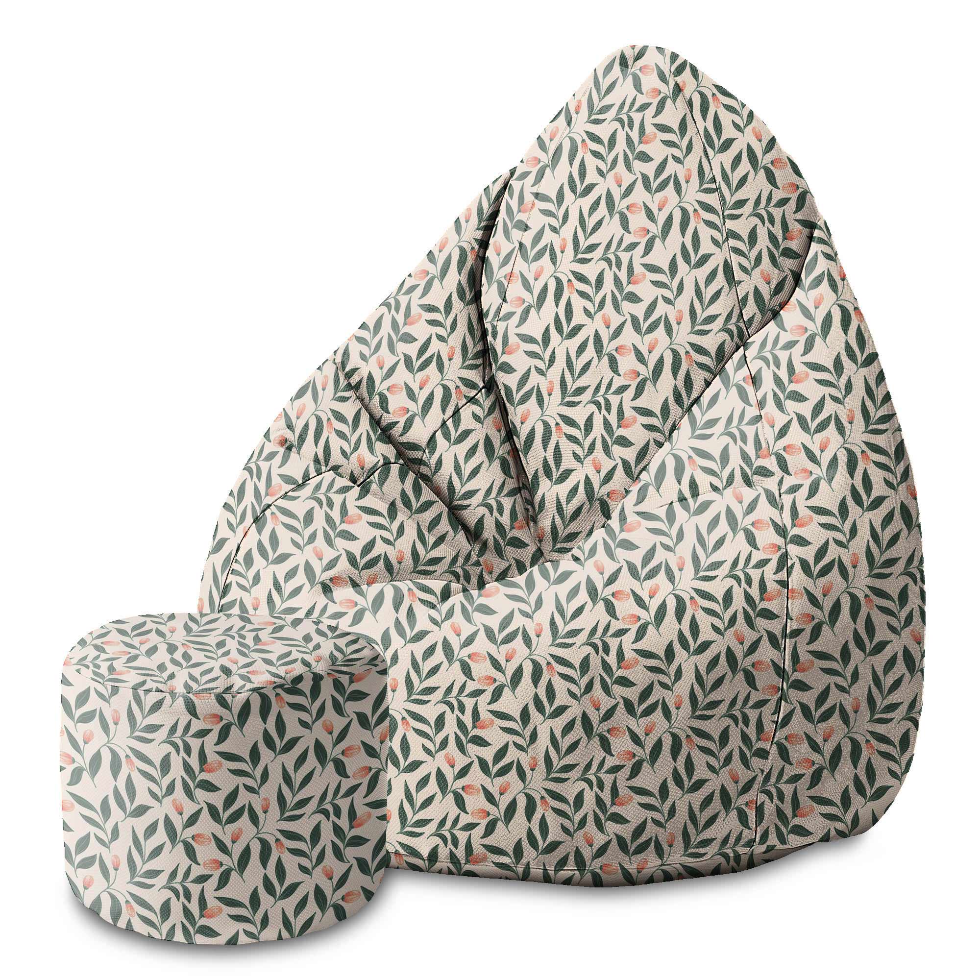 Runder Hocker Fußstütze Pink Berries Pattern-Oxford