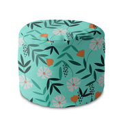 Runder Hocker Fußstütze Flower Dream-Samt