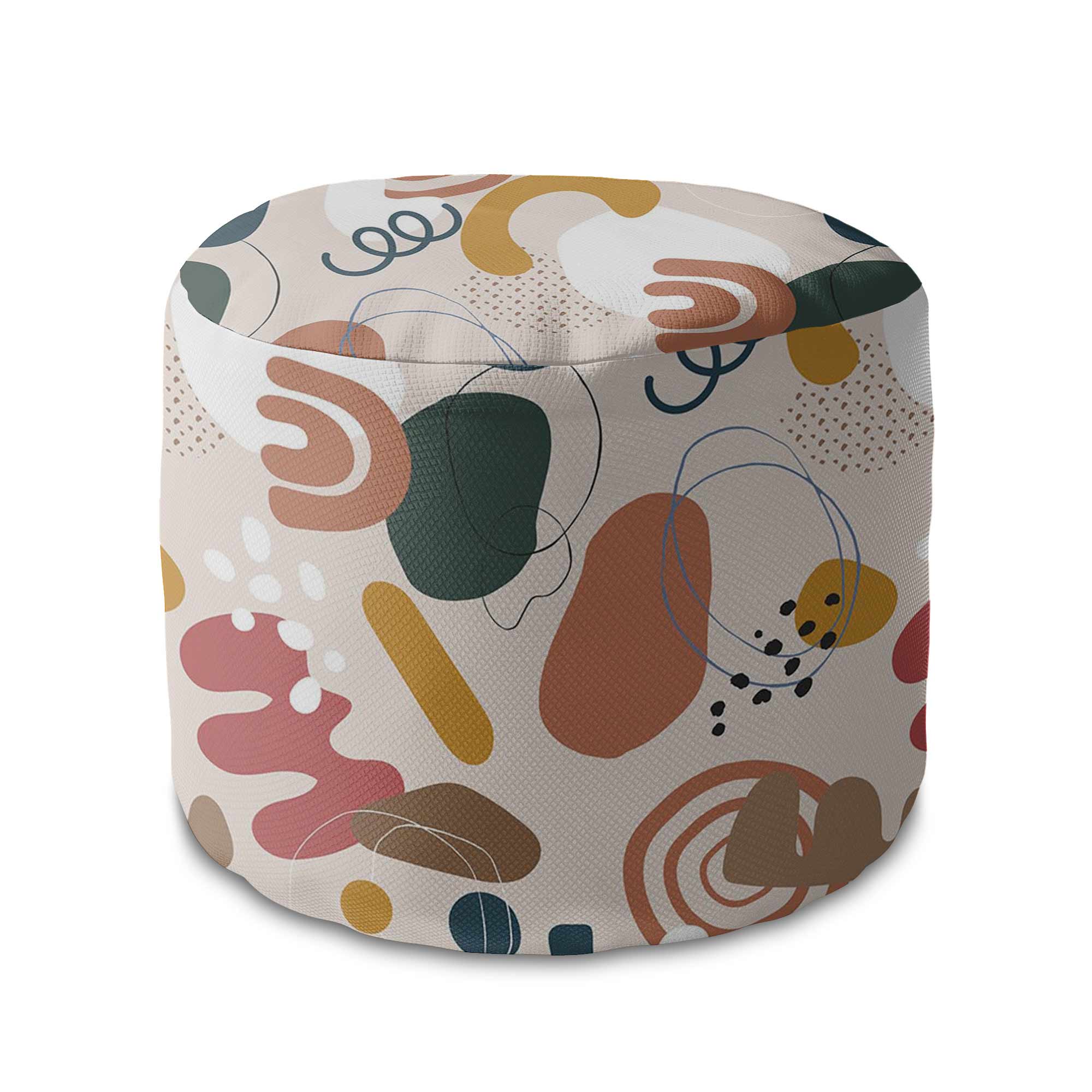 Round pouf footstool Irregular Shapes-Velvet